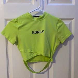 Shein Lime Green Crop Top